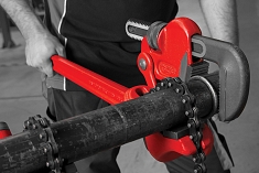 Применение ключа трубного сложнорычажного Ridgid S-6A